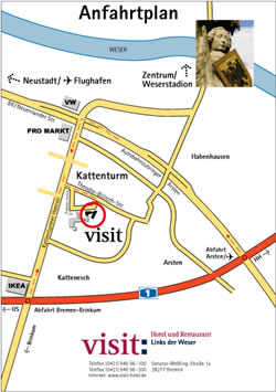 Lageplan Tagungsort in Bremen "visithotel"